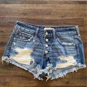 A&F Destroyed Denim Short